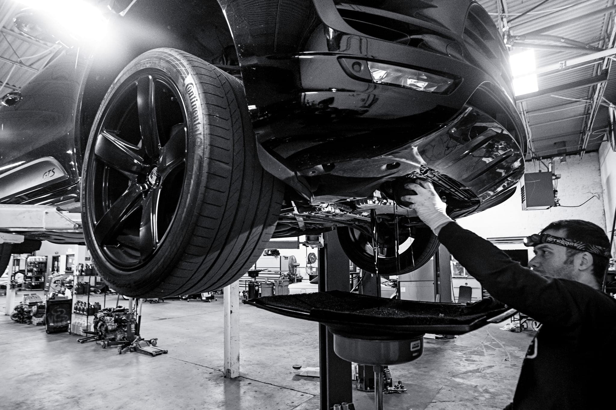 Porsche Macan in for alignment and maintenance at Eurowise