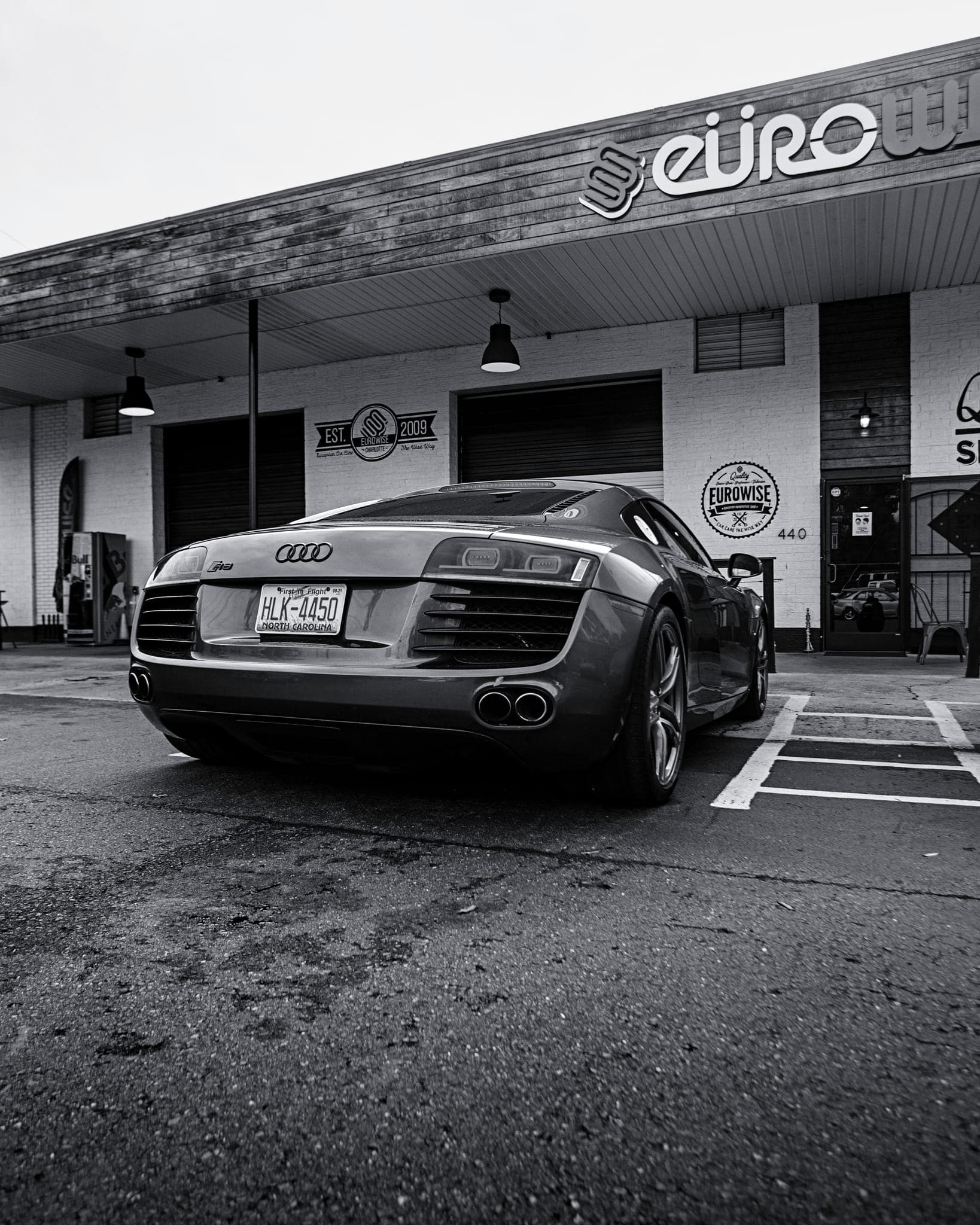 Audi R8 in the Eurowise shop for air conditioning work