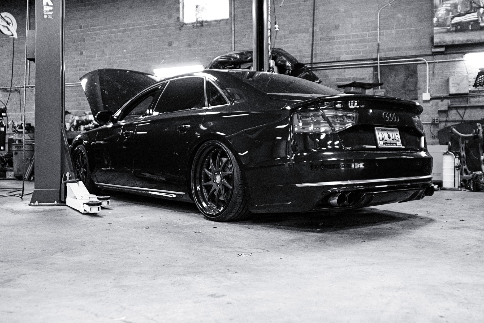 Bagged Audi A8L in for evap system diagnostics