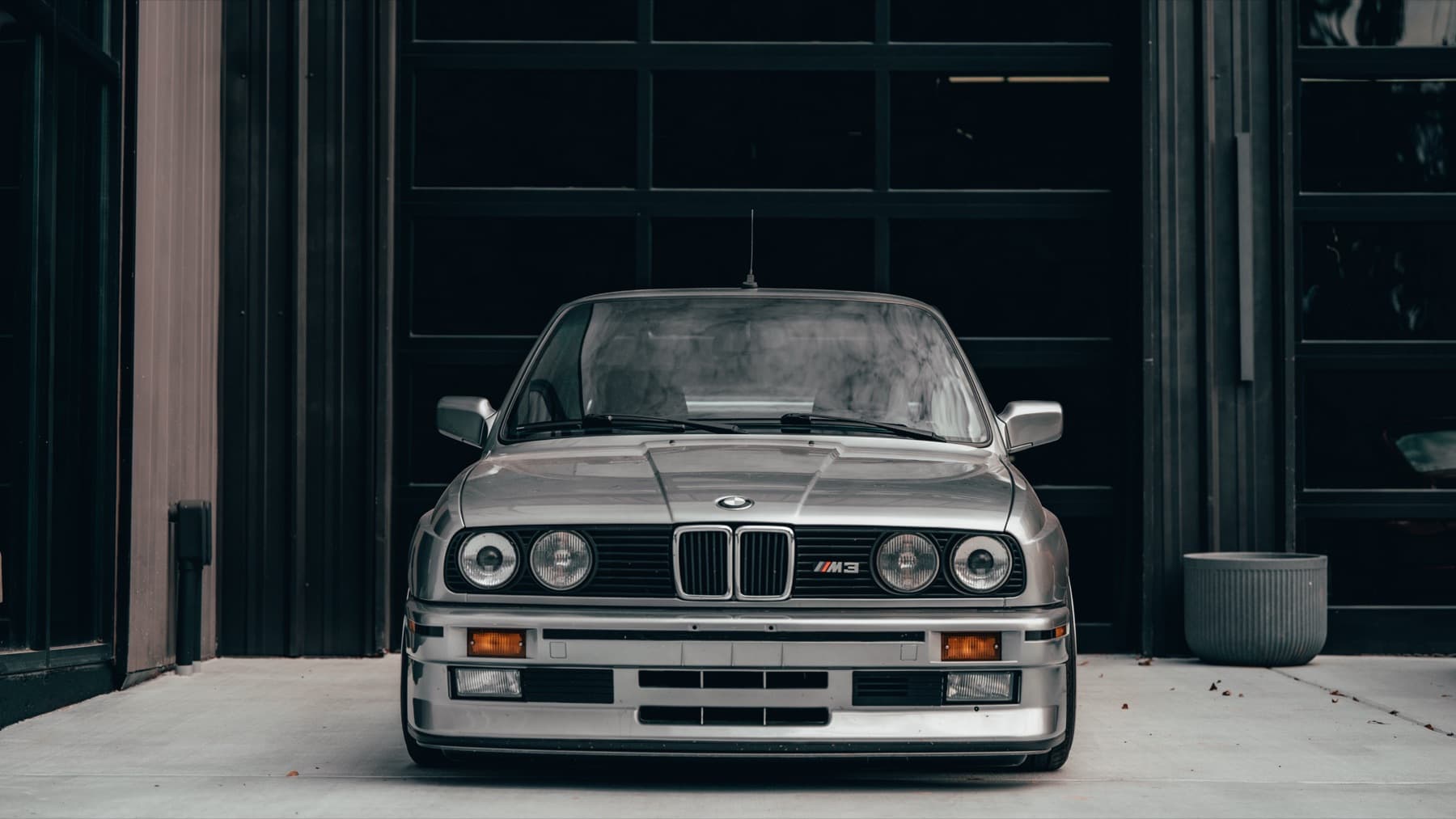 BMW E30 M3 front end in the shop