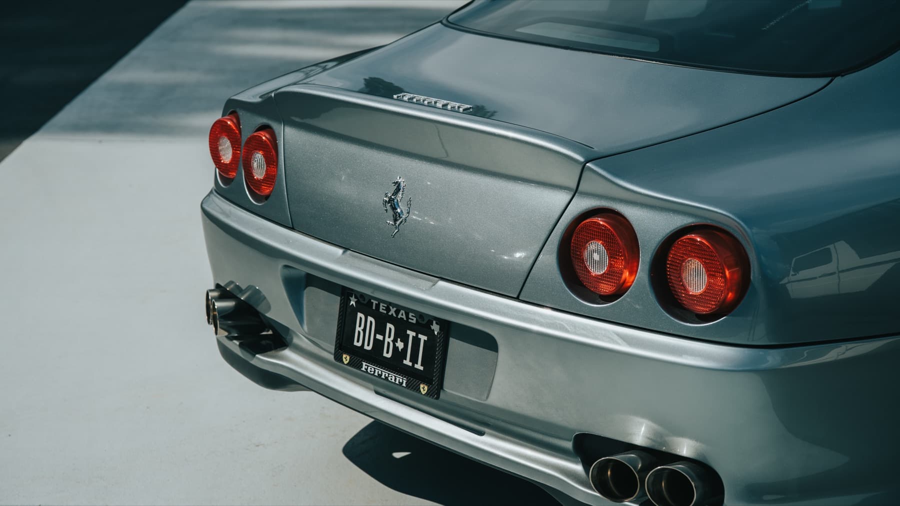 Rear of a silver Nissan Skyline GT-R R34