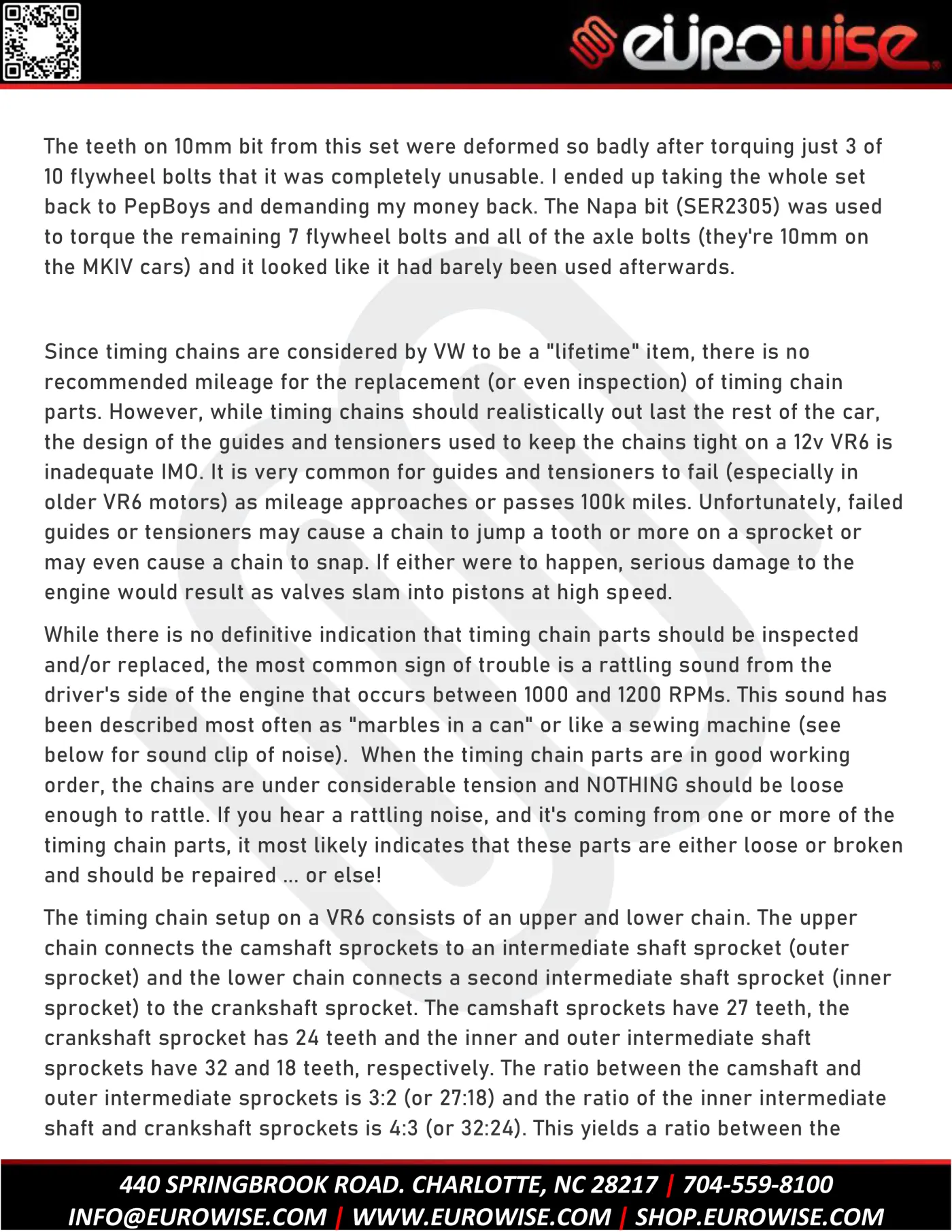 12V VR6 TIMING CHAIN AND GUIDES REPLACEMENT — page 2 of 45