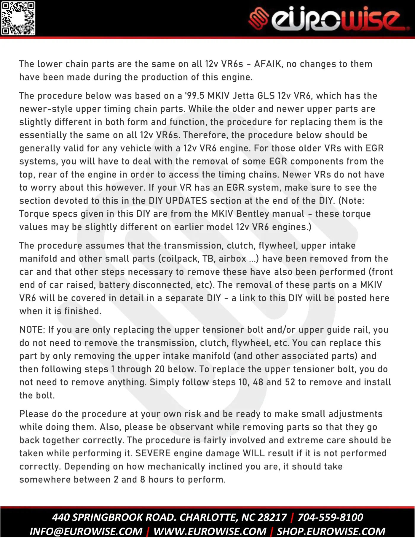 12V VR6 TIMING CHAIN AND GUIDES REPLACEMENT — page 4 of 45
