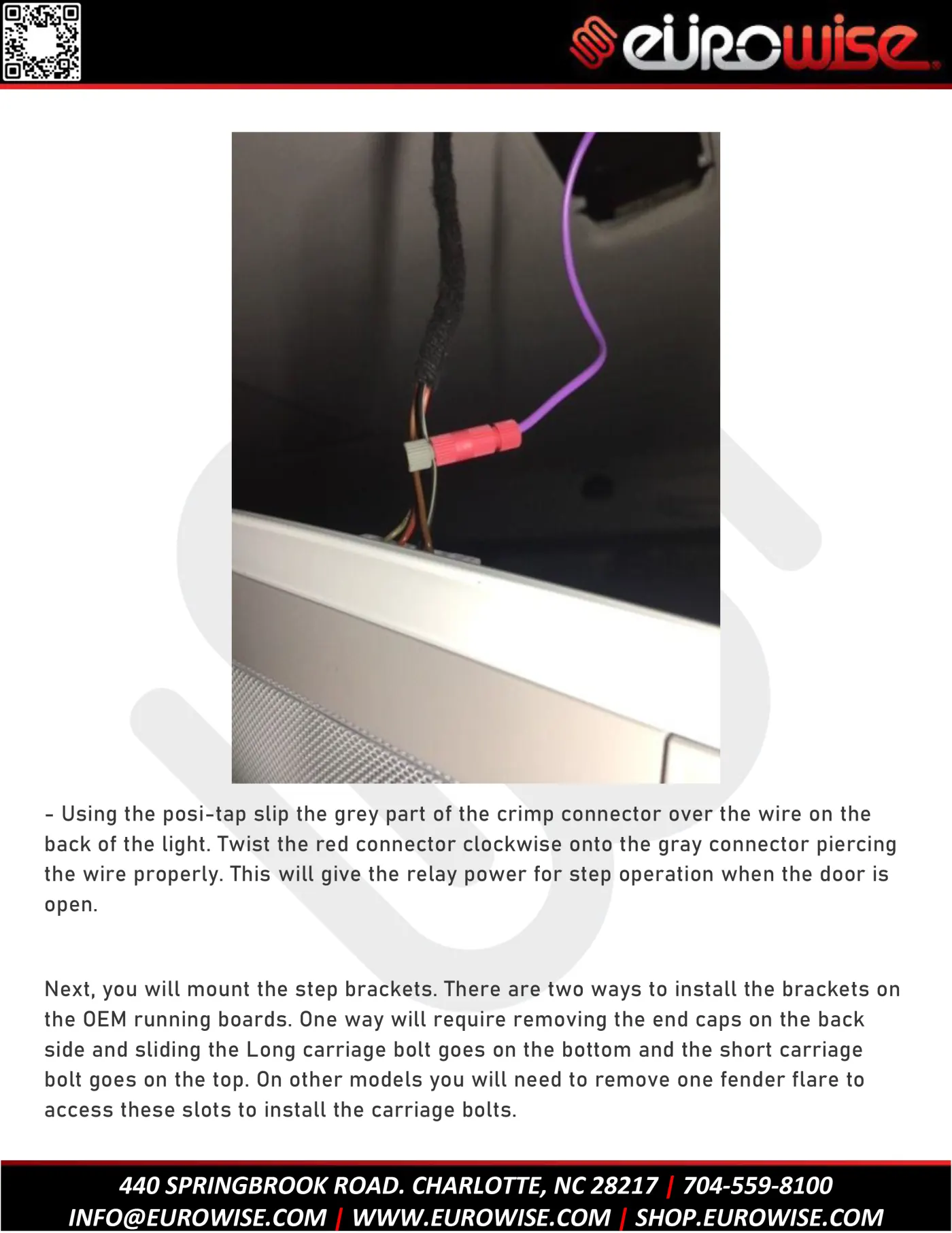 Eurowise G Wagon Electric Step Instructions ( W463 ) — page 9 of 21