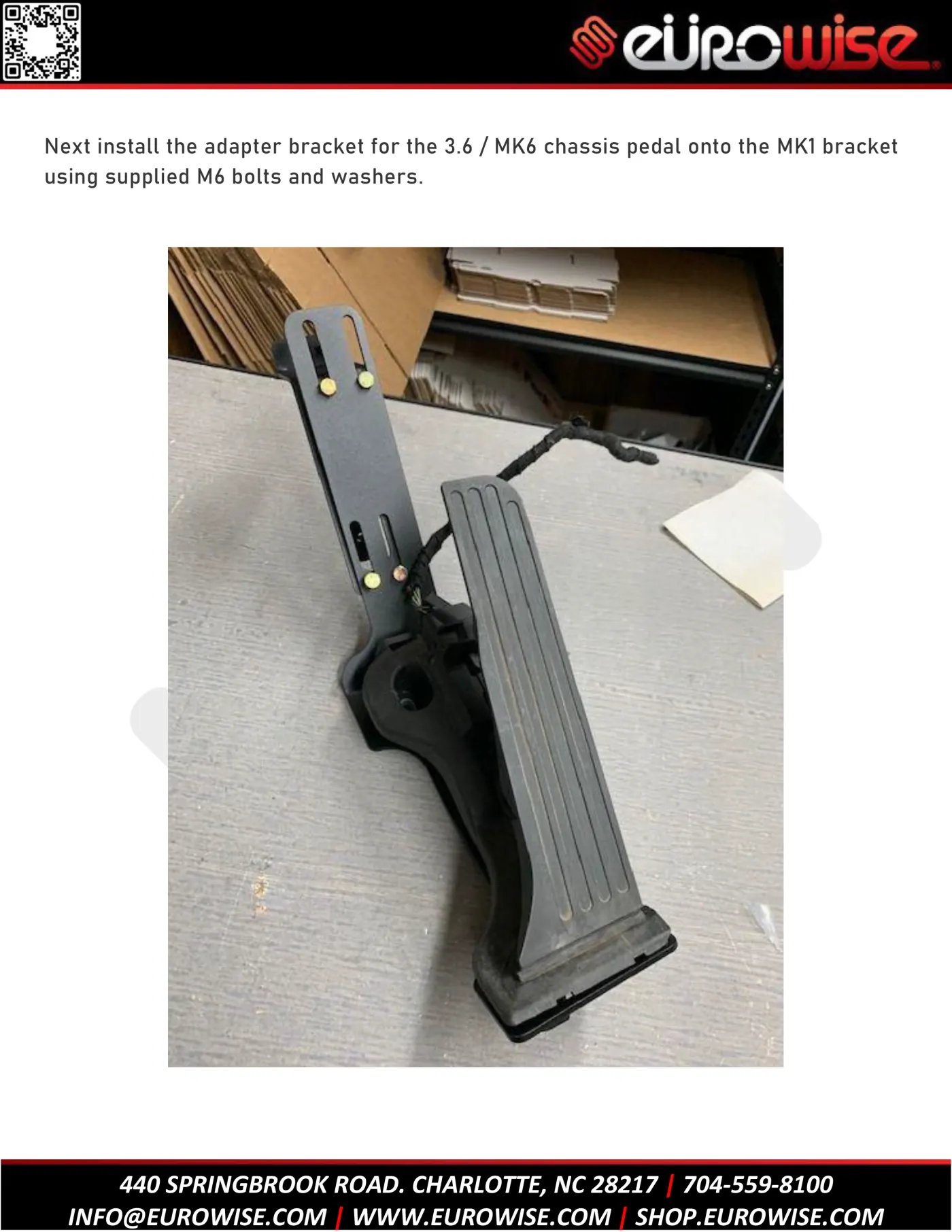 MK1 3.6 / MK6 pedal adapter bracket install — page 5 of 8