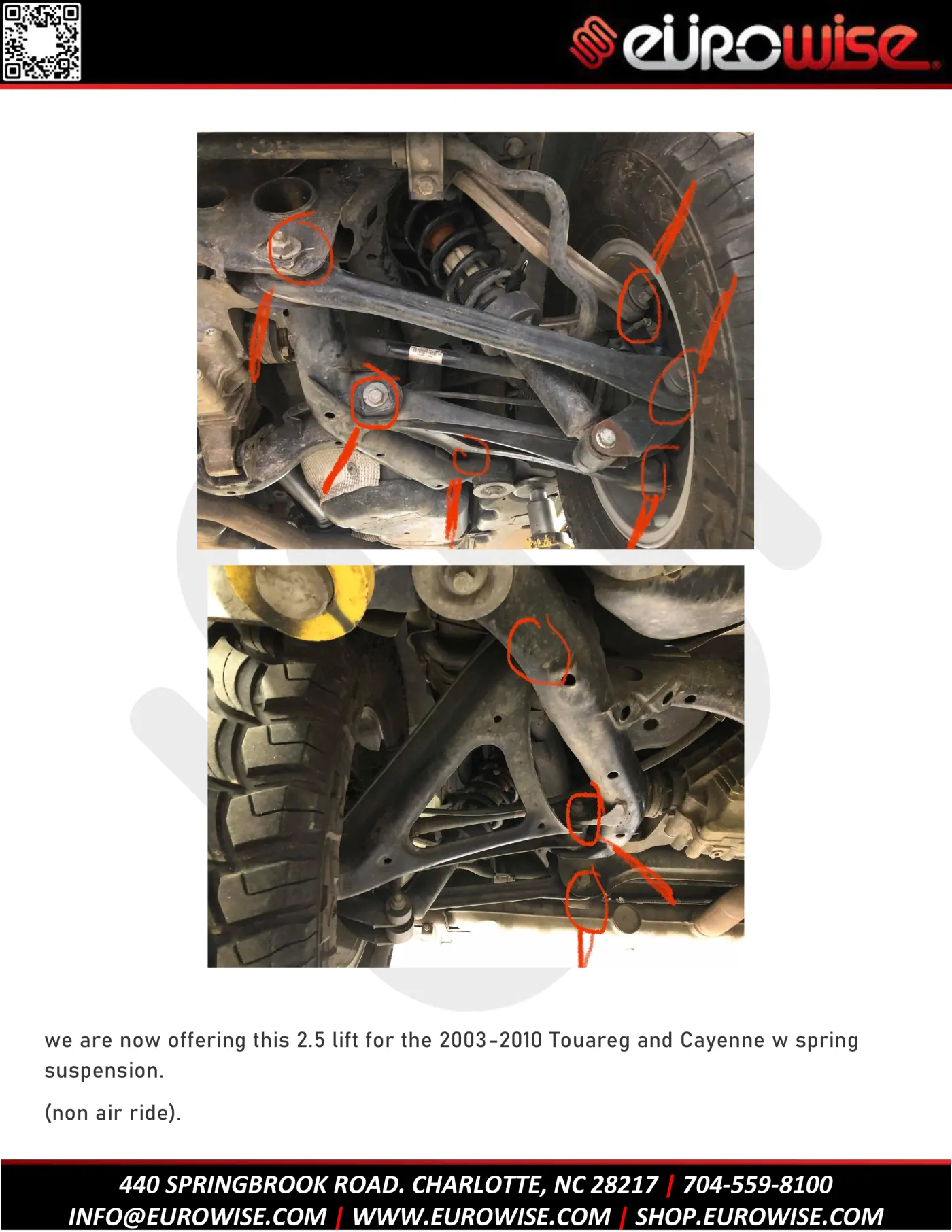 Touareg / Cayenne / Q7 GEN 1 STEEL SPRING lift kit 3.0 / 2.5 inch — page 10 of 19