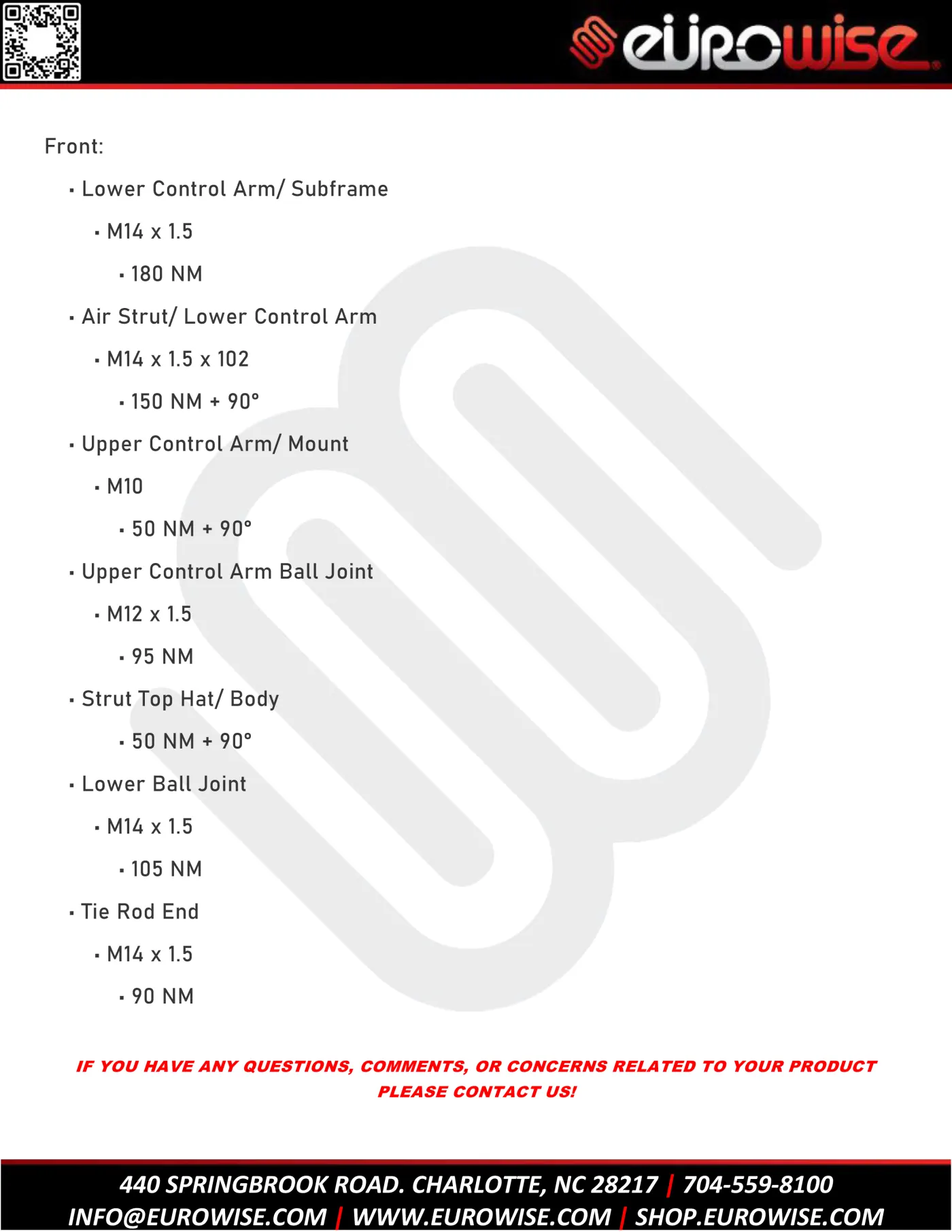 2011-2017 Cayenne & Touareg 2″ lift kit installation guide — page 21 of 21