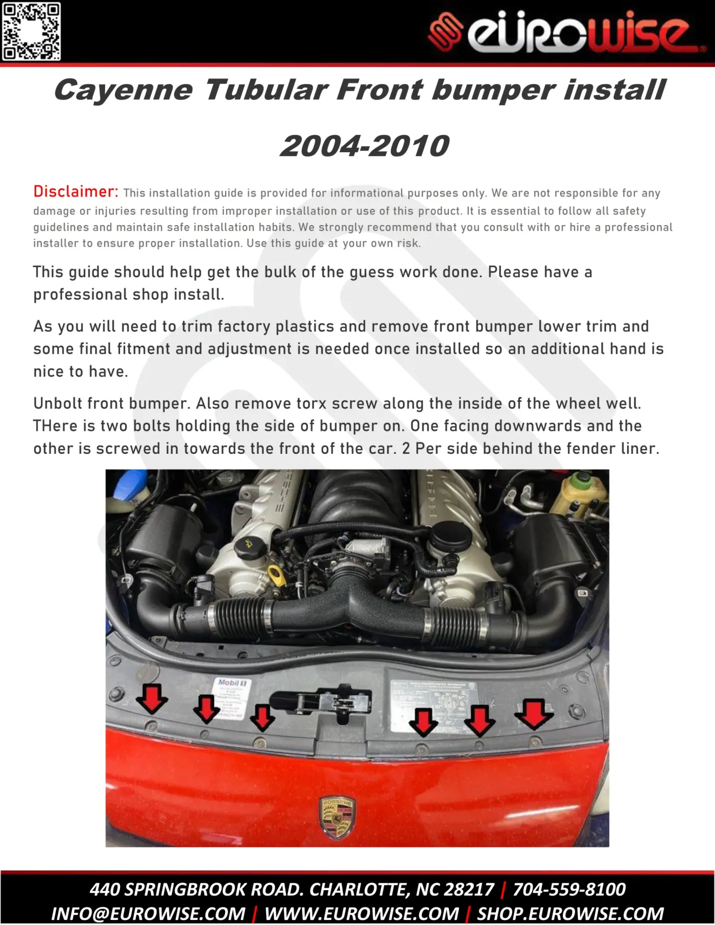Cayenne Tubular Front bumper install 2004-2010 — page 1 of 12