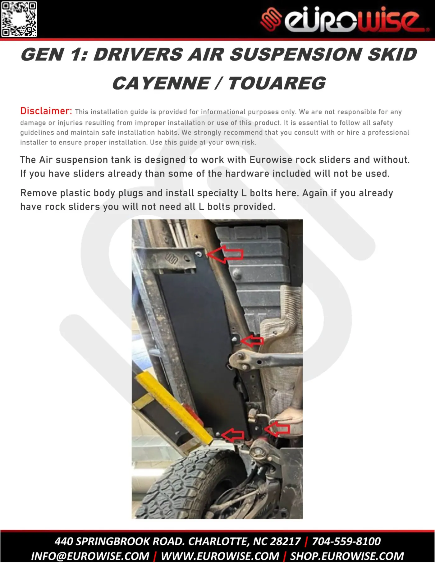 GEN 1: DRIVERS AIR SUSPENSION SKID CAYENNE / TOUAREG — page 1 of 7