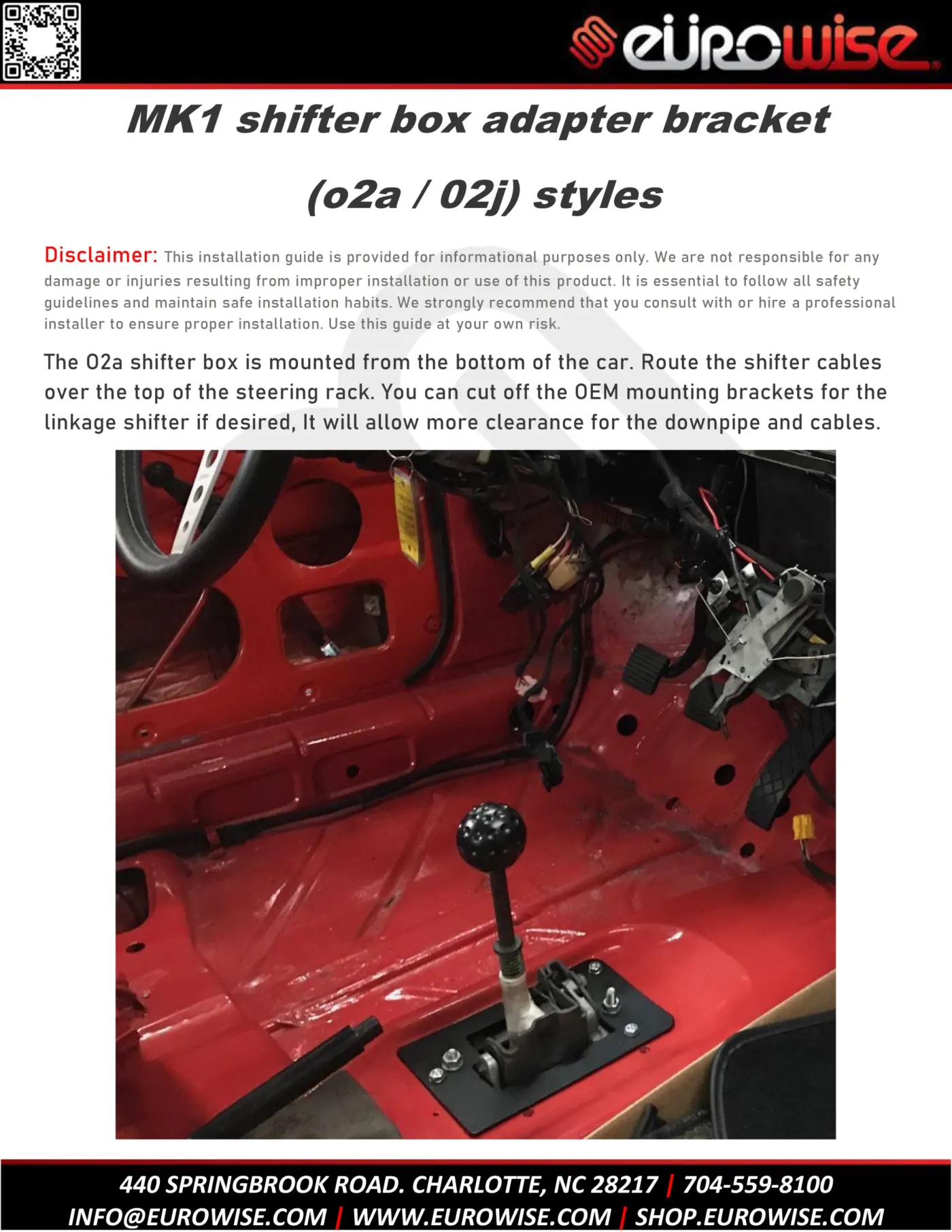 MK1 shifter box adapter bracket ( o2a / 02j ) styles — page 1 of 3
