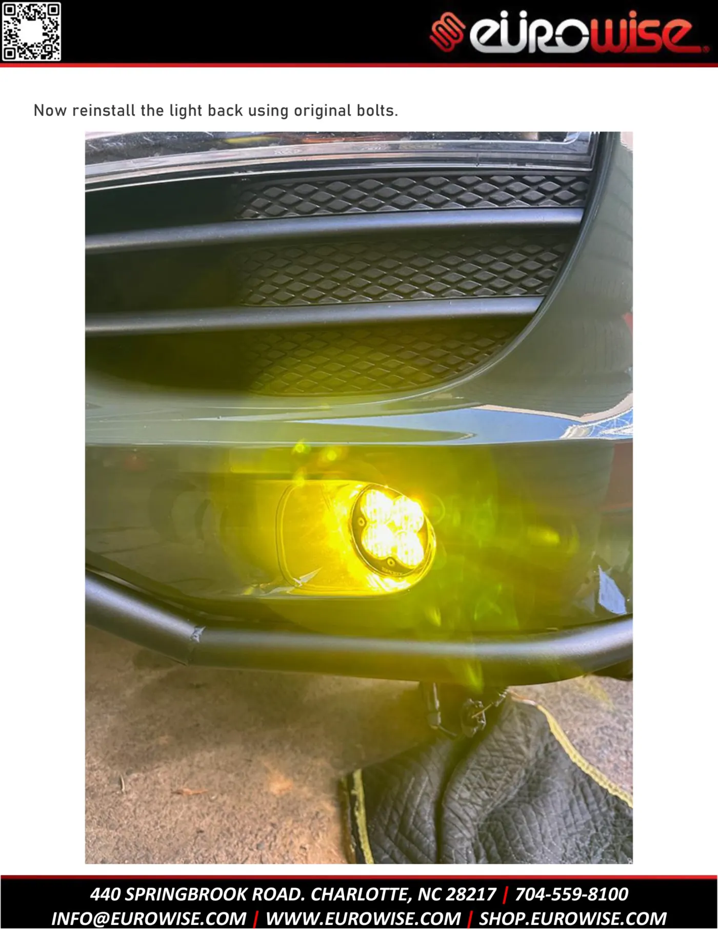 Gen 2 Eurowise 958 Direct Replacement Fog Light Install Kit — page 7 of 10