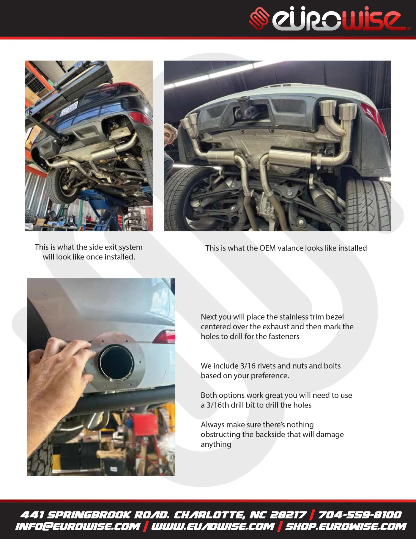 Eurowise 958 Trail Blazer Exhaust Install Manual — page 6 of 7