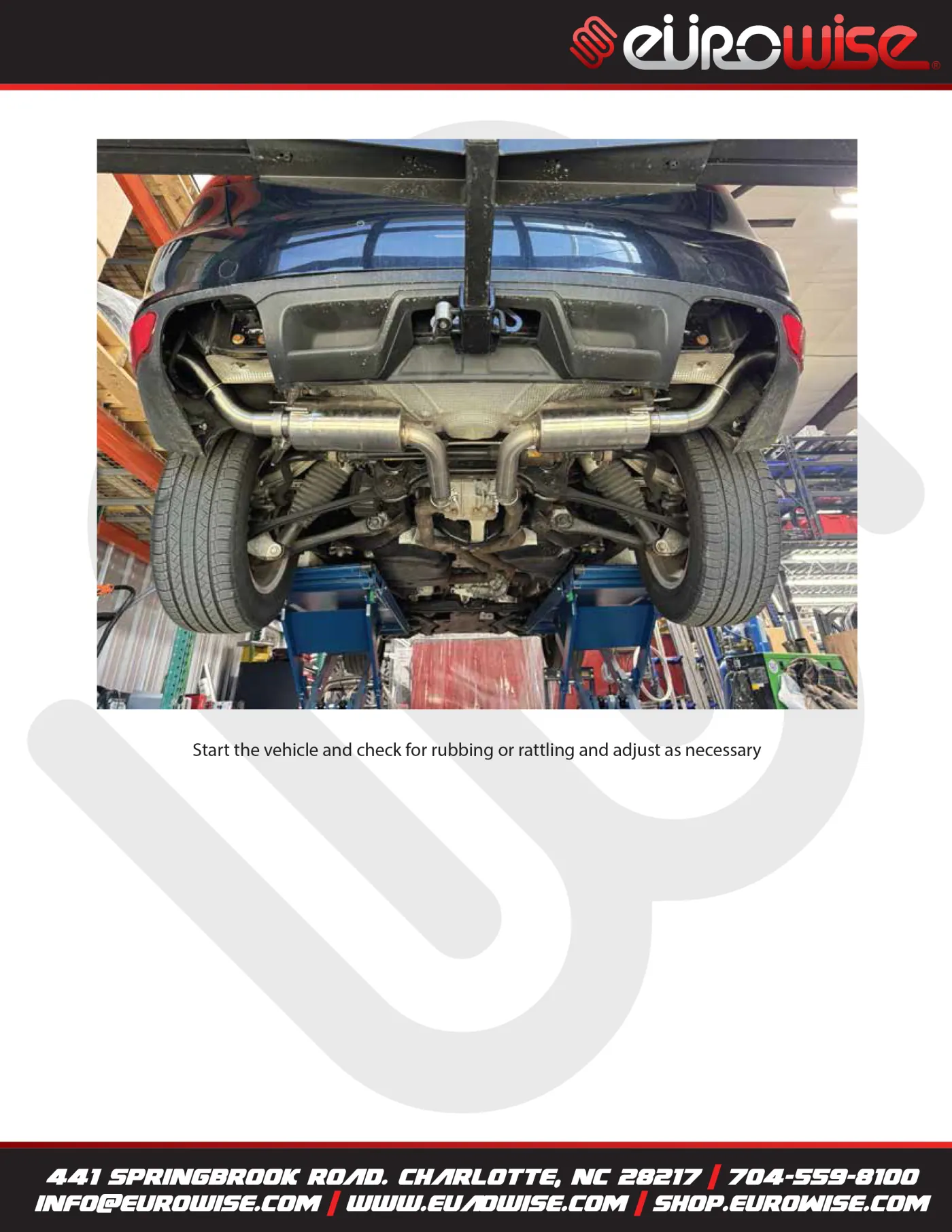 Eurowise 958 Trail Blazer Exhaust Install Manual — page 7 of 7