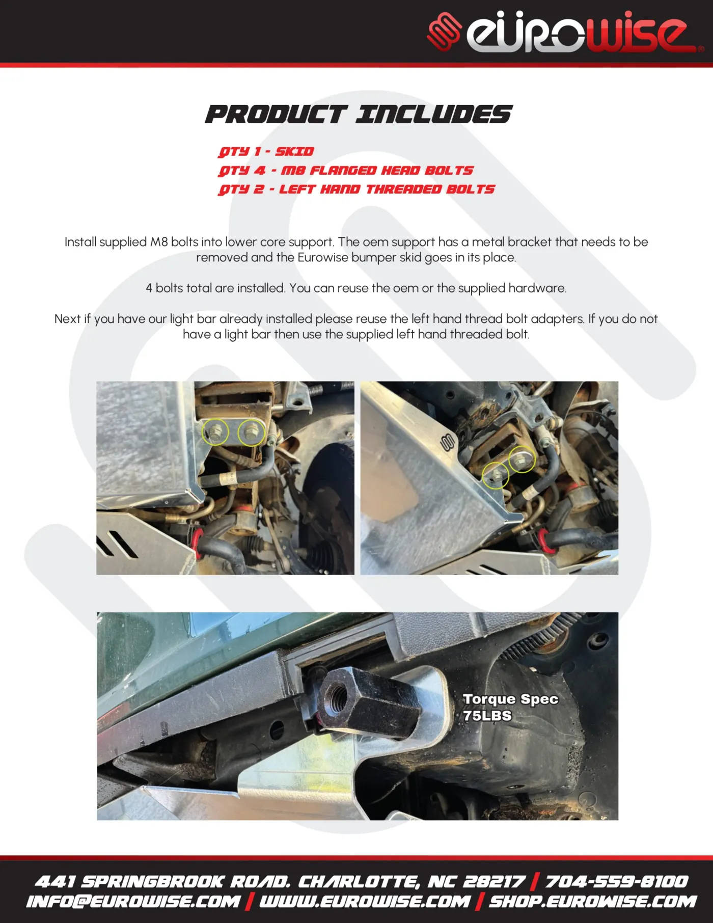 Gen 1 Bumper Skid Installation Guide 955 / 957 / T1 / T2 — page 2 of 2