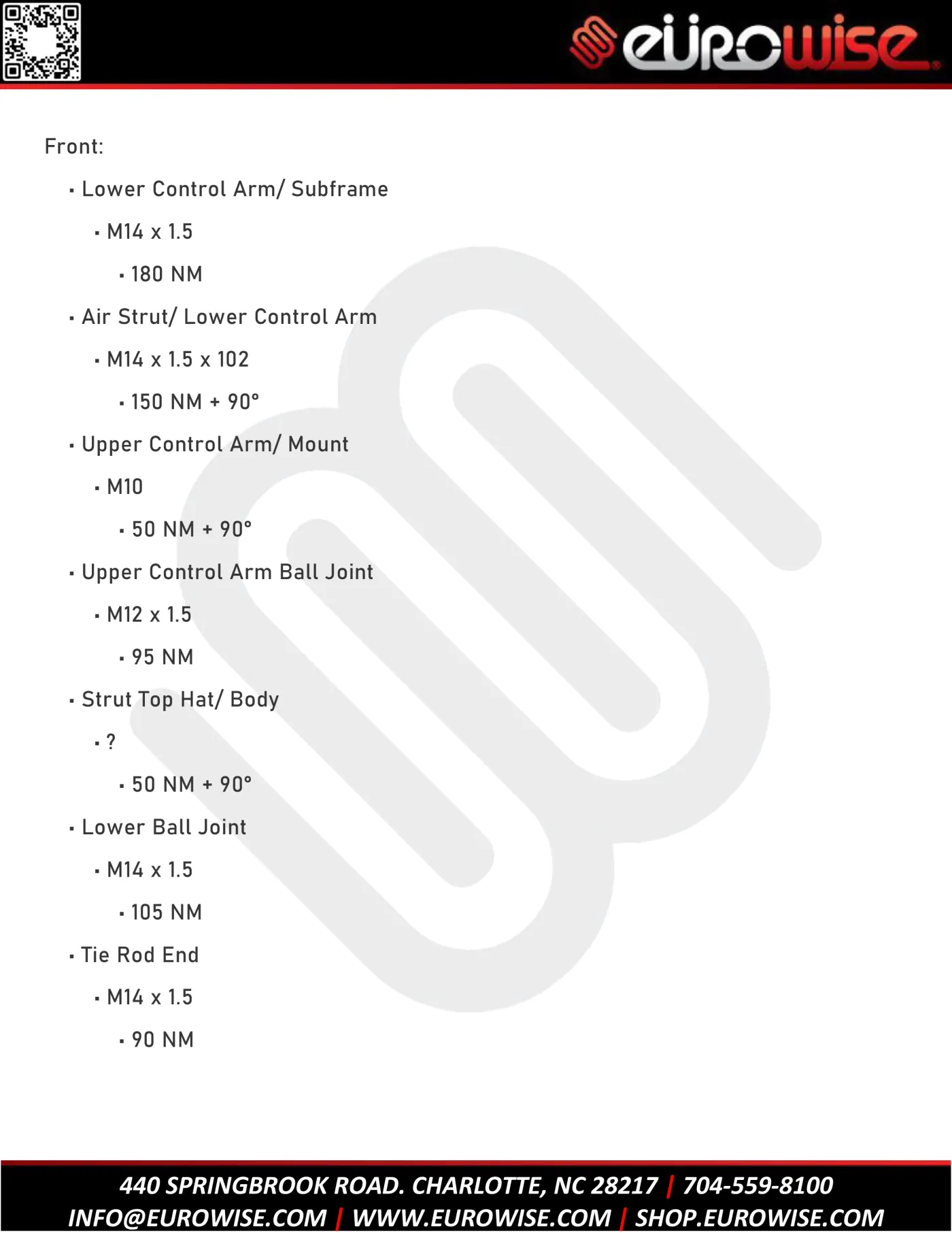 Gen 2 Eurowise Cayenne / Touareg 3 inch lift installation Guide — page 16 of 21