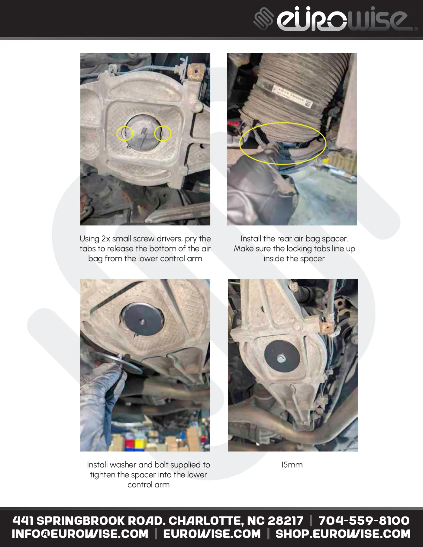 Eurowise Levante Suspension Lift Kit Instruction Manual — page 13 of 16