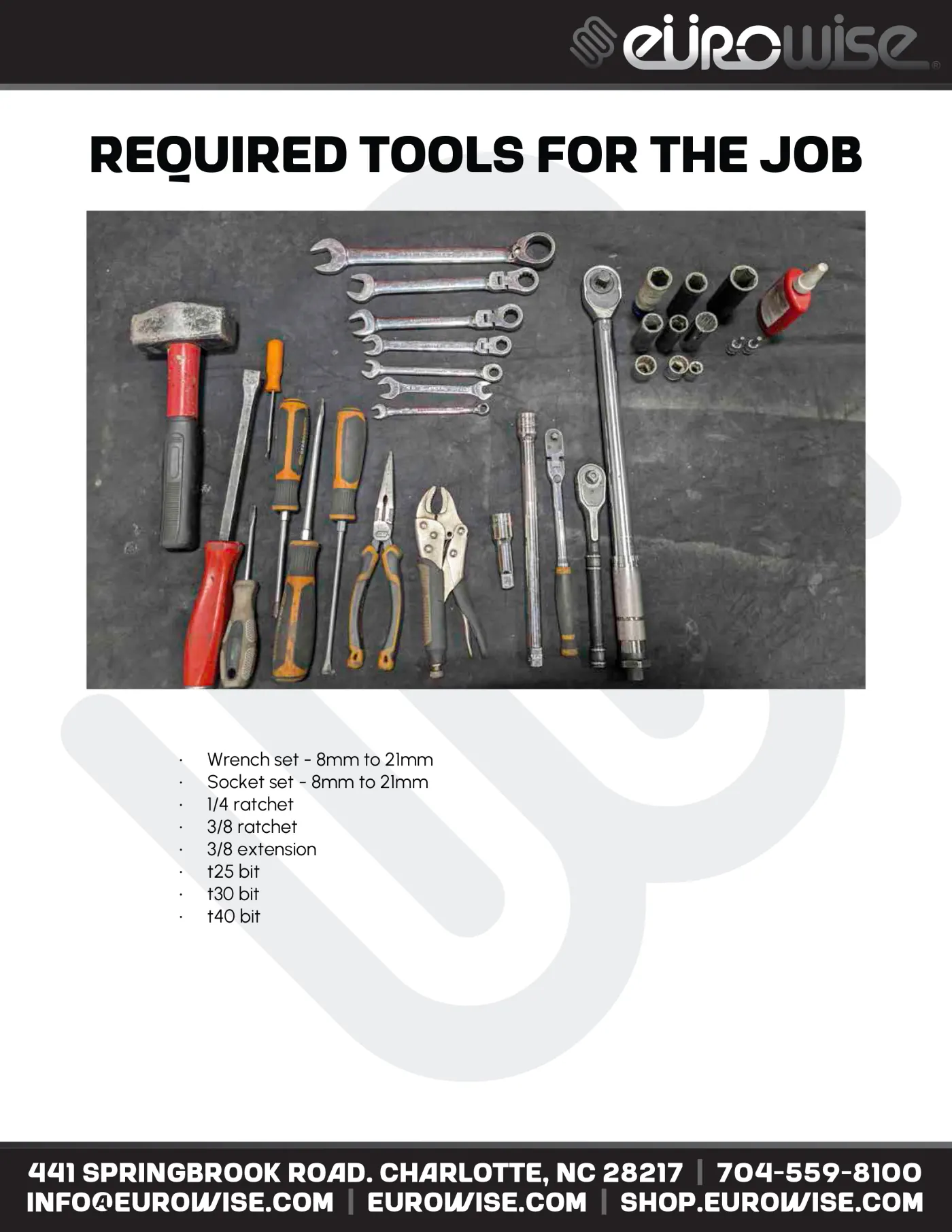 Eurowise Levante Suspension Lift Kit Instruction Manual — page 2 of 16