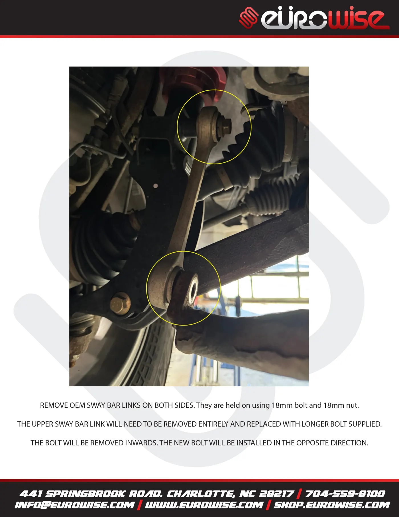 Eurowise Ultimate 360 Sway Bar Mount Instructions — page 2 of 6