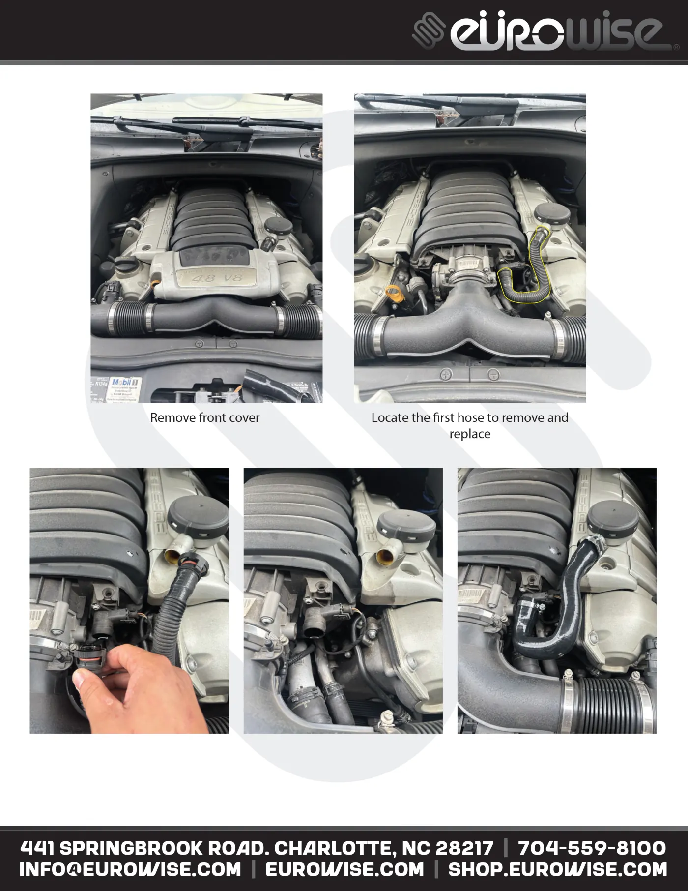 957 S / GTS V8 Silicone Crankcase Breather Hoses Installation Manual — page 2 of 3