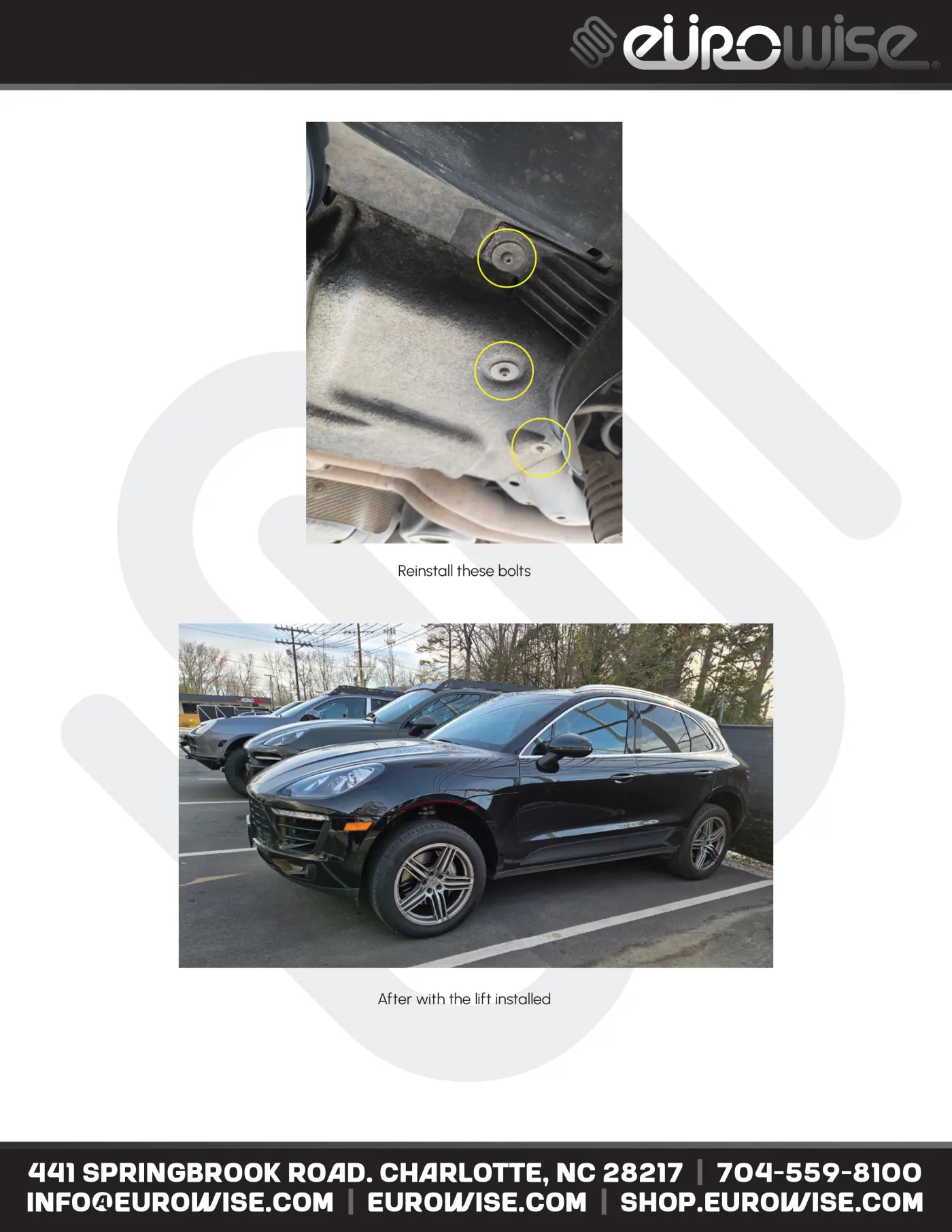 Eurowise Macan Lift Kit Instruction Manual — page 15 of 16